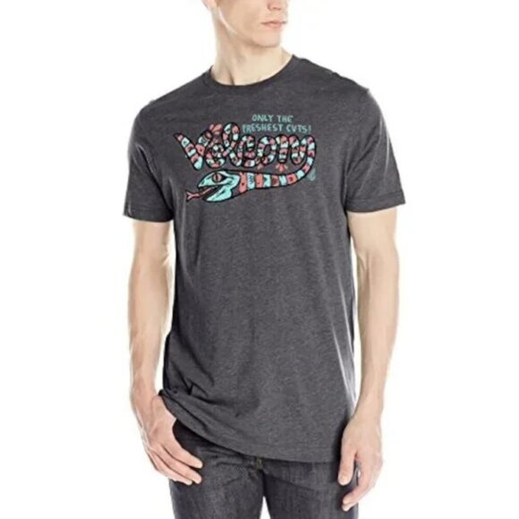 Volcom Michael Sieben Fresh Cuts Snake Gray Short Sleeve T-Shirt Men's Sz Small - Picture 1 of 16